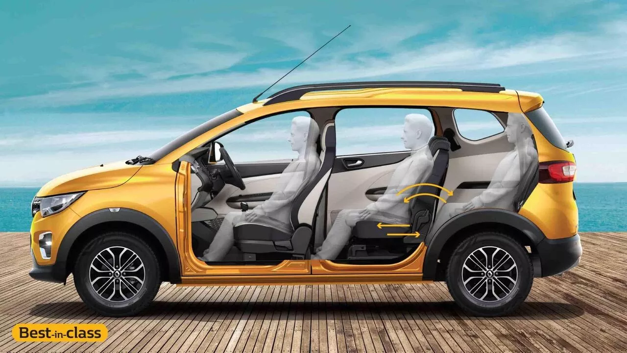 Renault TRIBER Unmatched Space in all Rows with Slide and Recline 2nd Row Seats